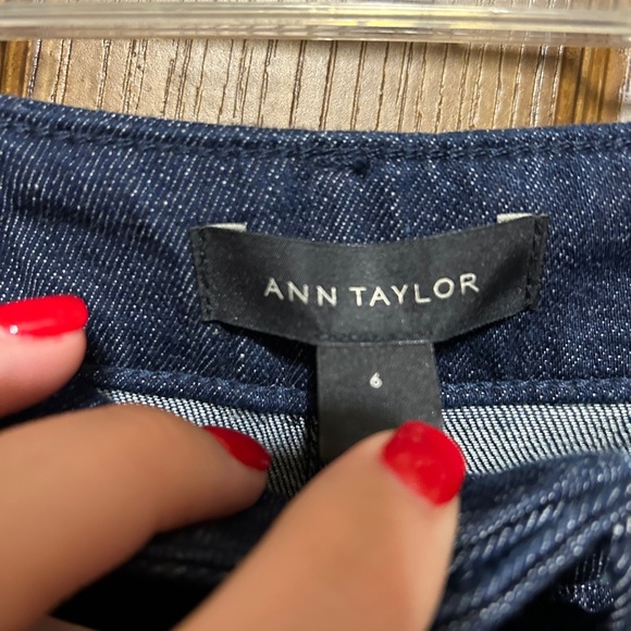 Ann Taylor Trouser High Rise Classic Blue Denim Jeans - Picture 3 of 9